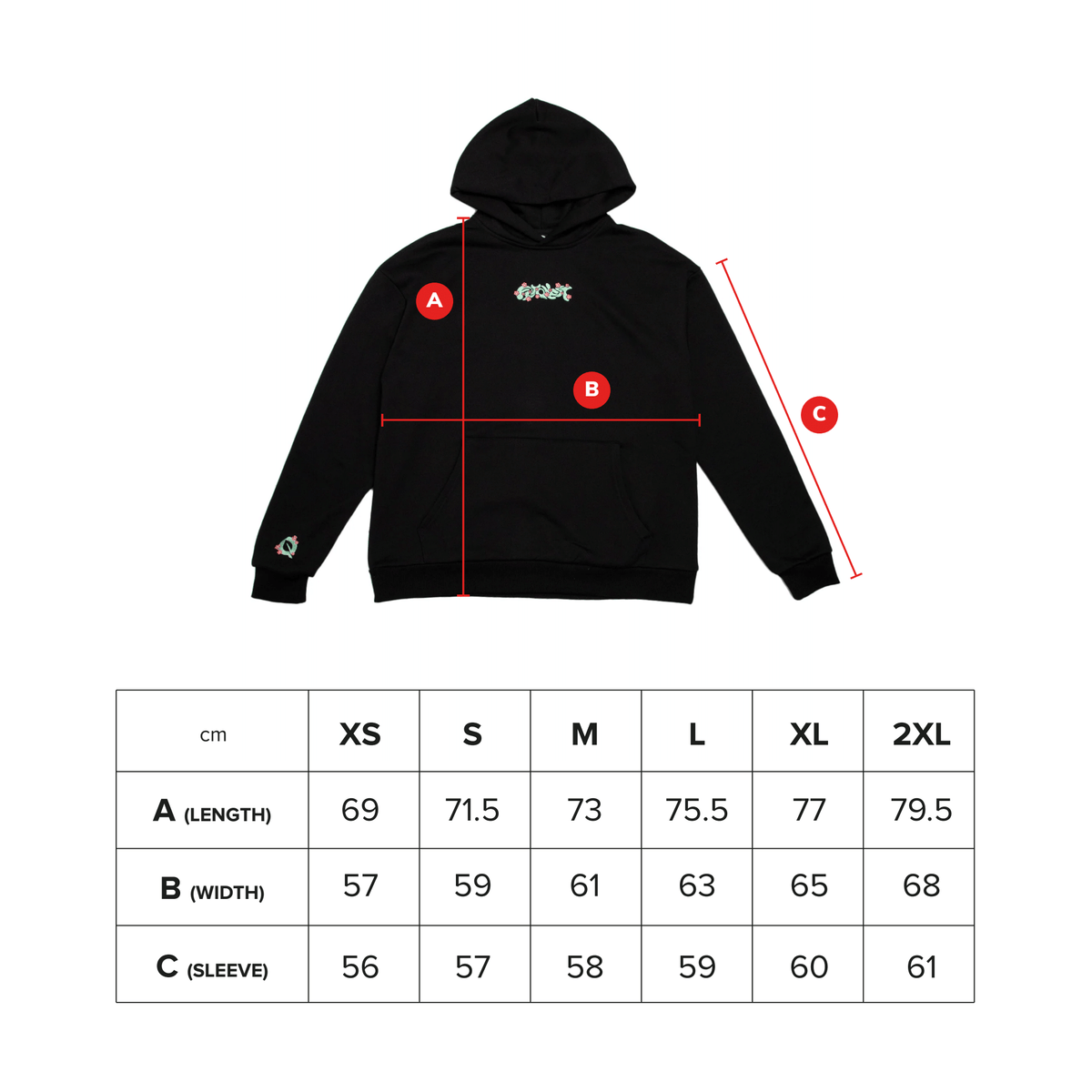 Bloom Hoodie Black