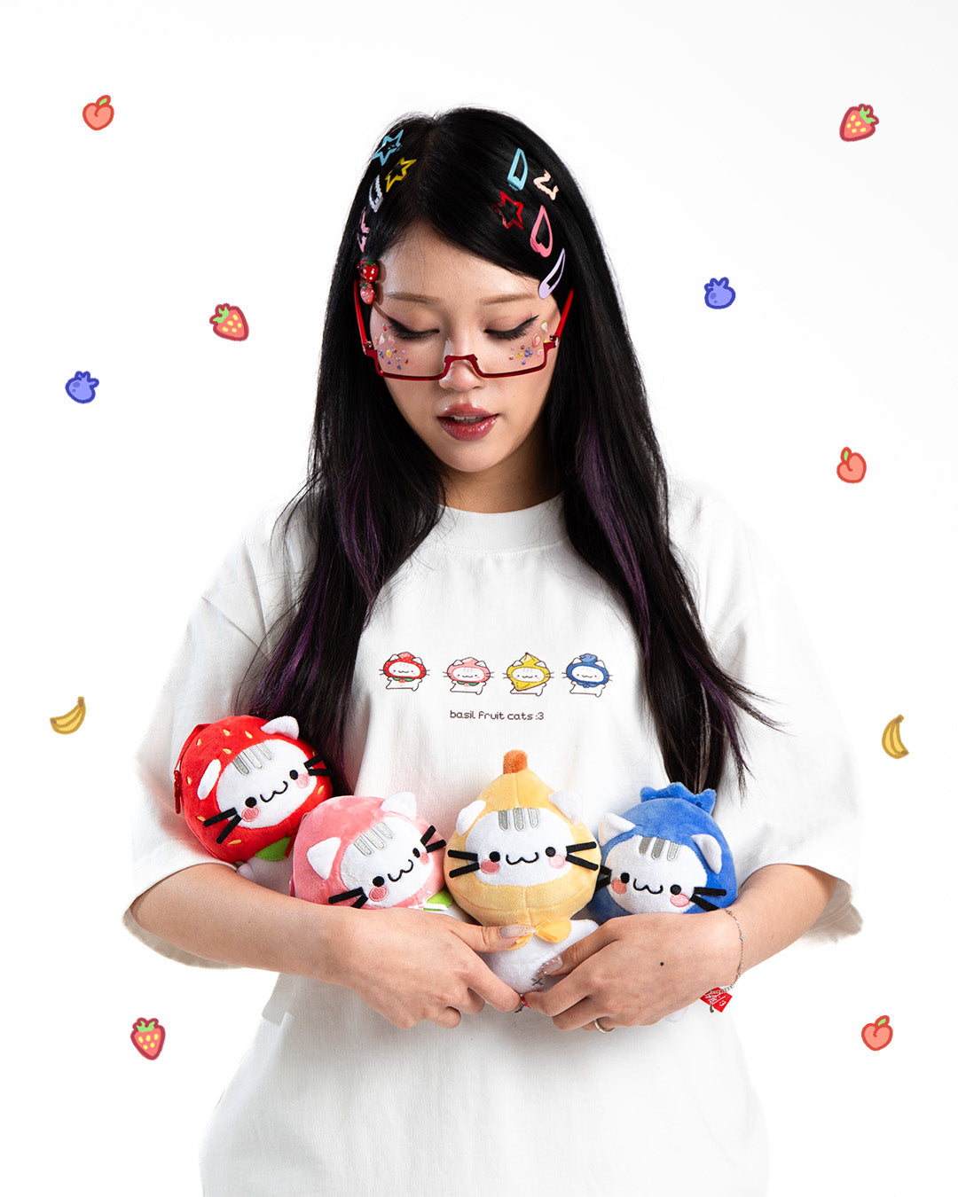 Basil Fruit Cats Tee