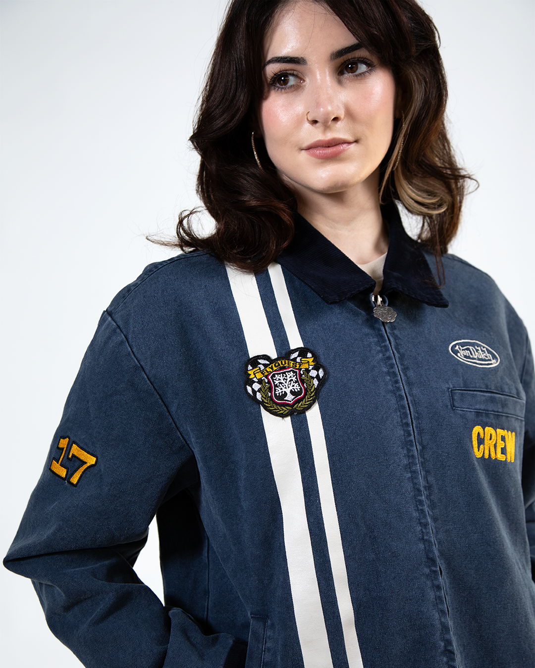 FlyQuest x Von Dutch Crew Jacket Blue