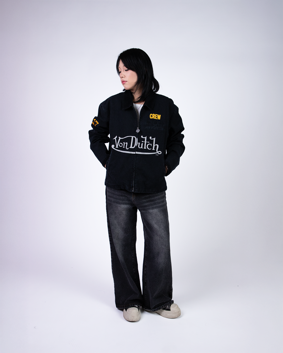 FlyQuest x Von Dutch Crew Jacket Black