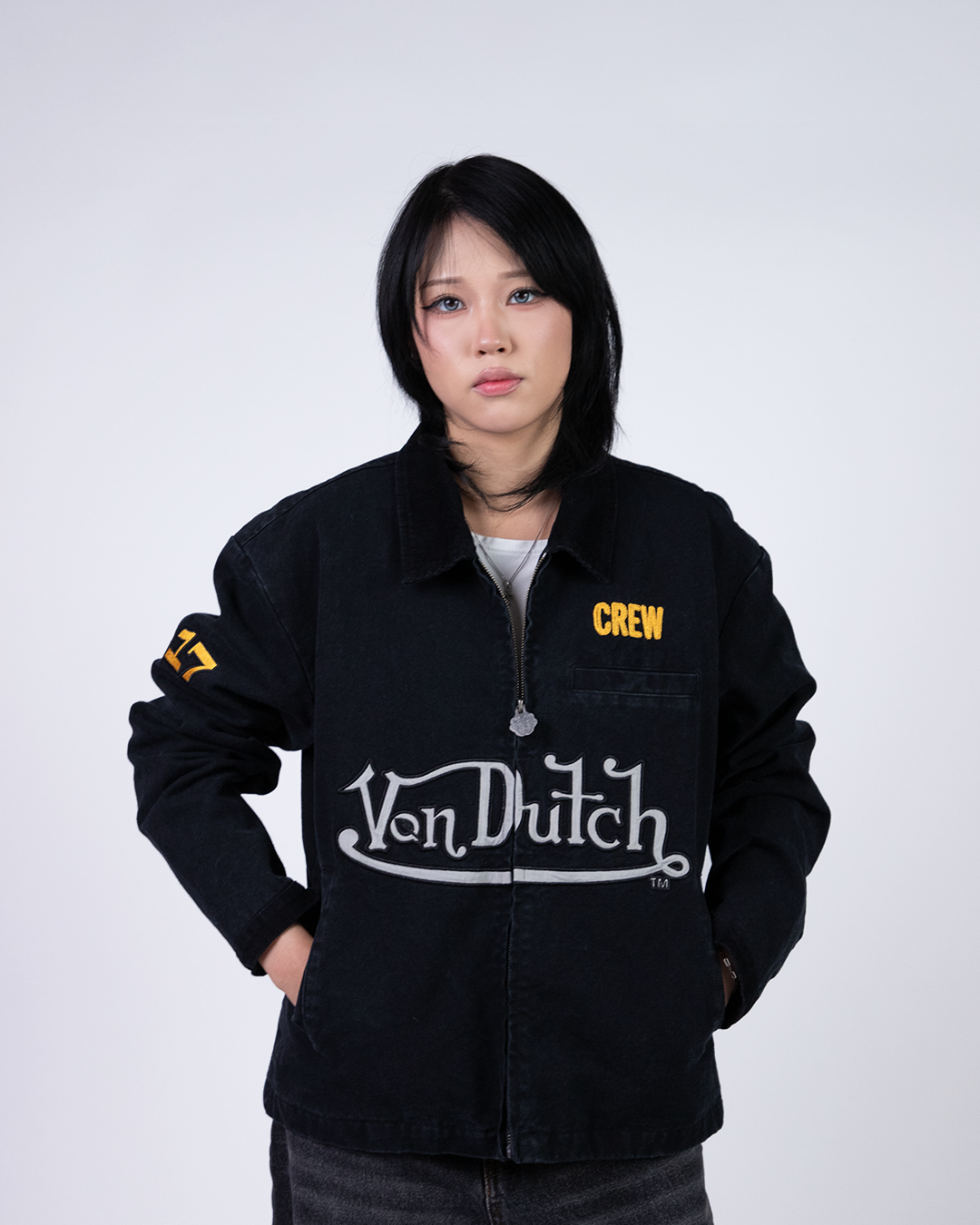 FlyQuest x Von Dutch Crew Jacket Black