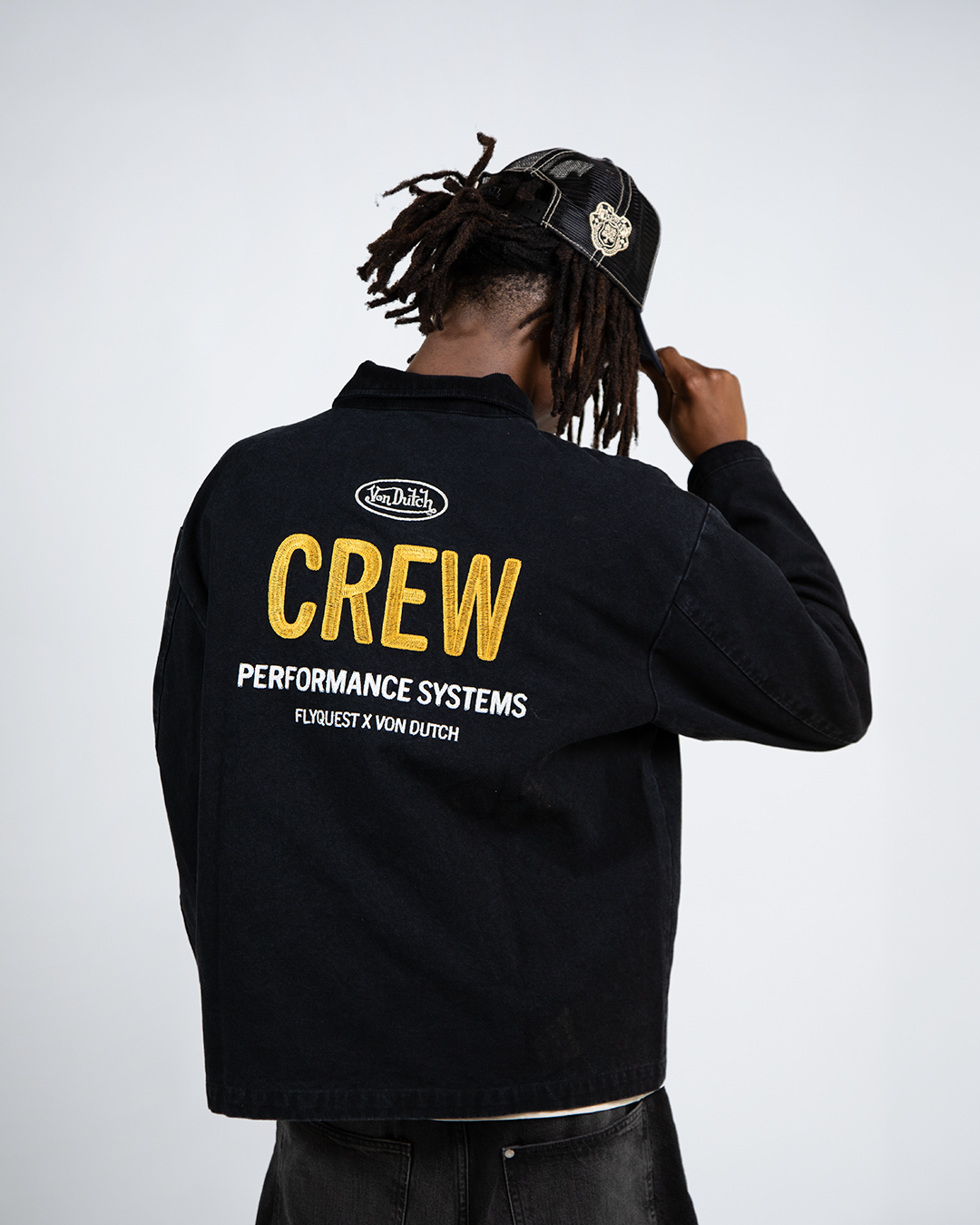FlyQuest x Von Dutch Crew Jacket Black