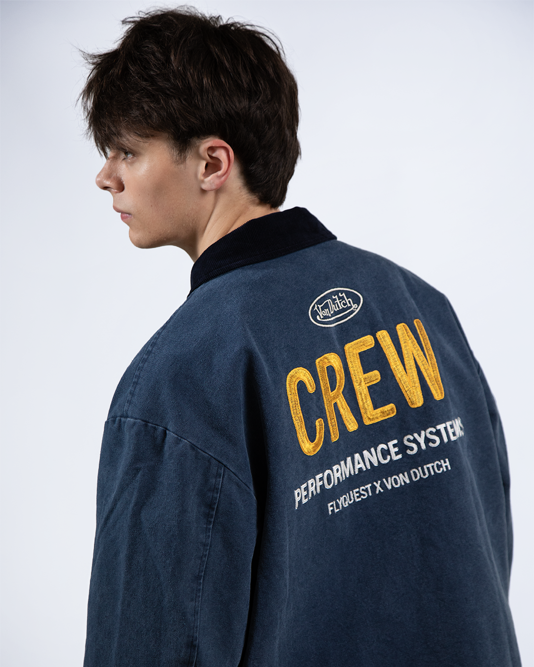 FlyQuest x Von Dutch Crew Jacket Blue