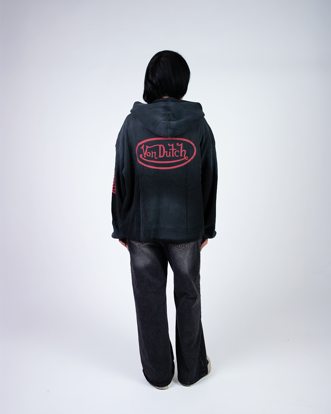 FlyQuest x Von Dutch Distressed Waffle Zip