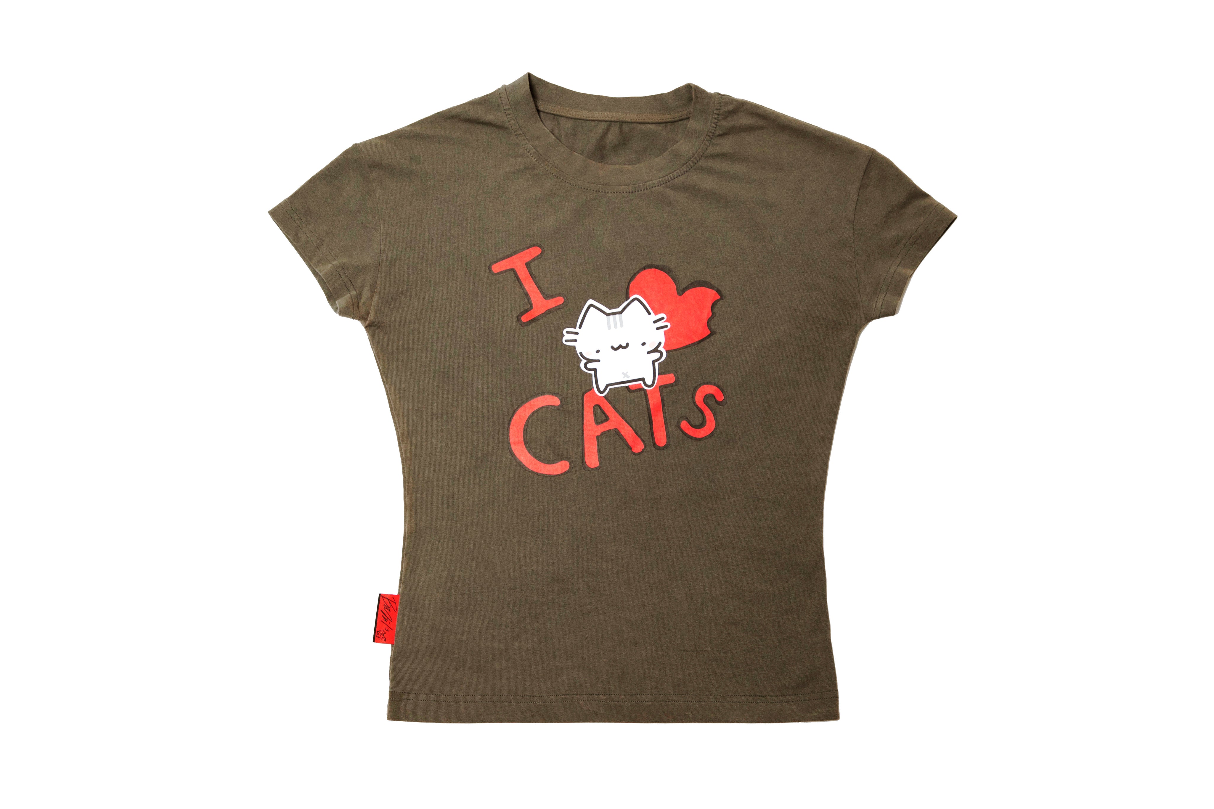 i <3 cats baby tee