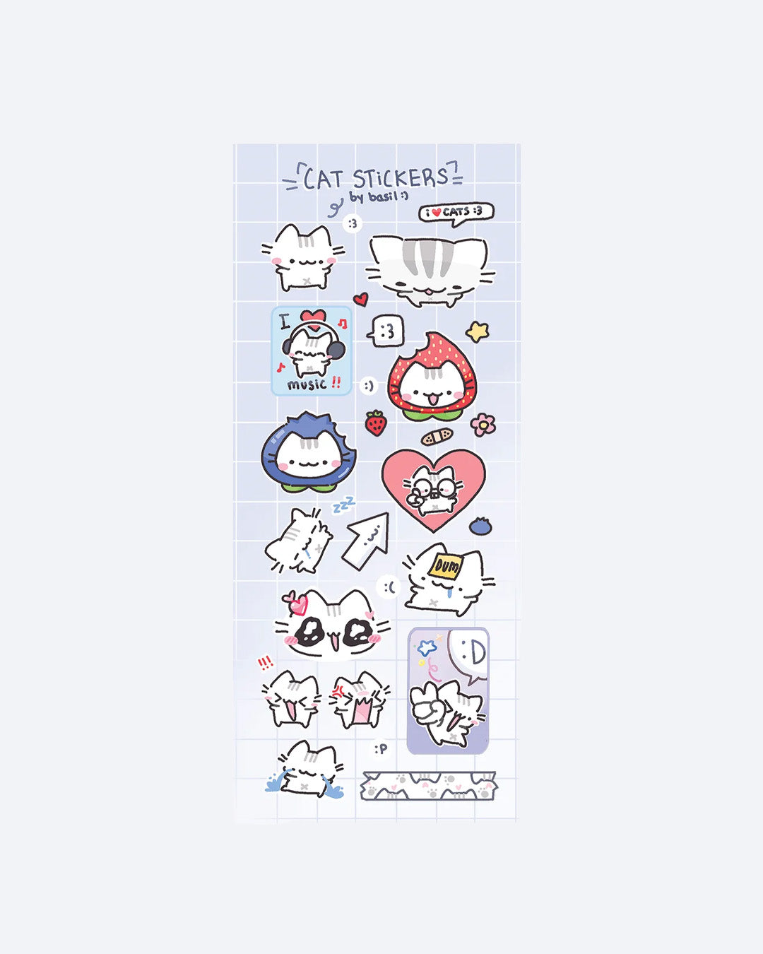 Basil Cats Sticker Sheet